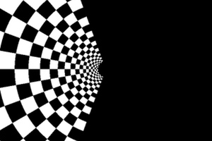 Black and white geometric image