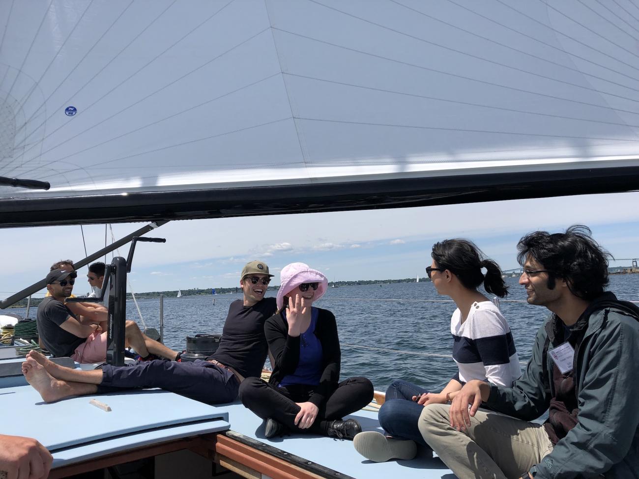 Postdocs on a boat